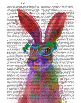Framed Rainbow Splash Rabbit 2, Portrait Print
