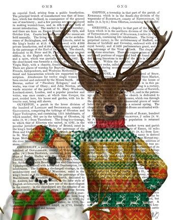 Framed Deer in Christmas Sweater with Snowman Print