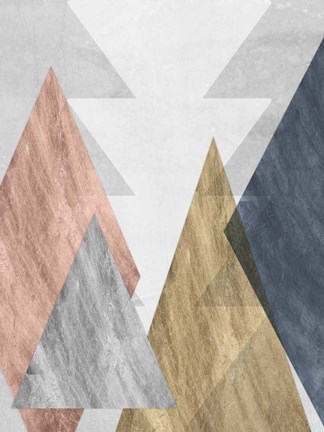 Framed Peaks II Print