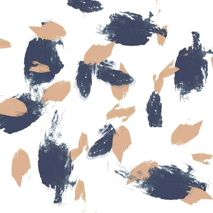 Framed Blueberry &amp; Peach Strokes II Print