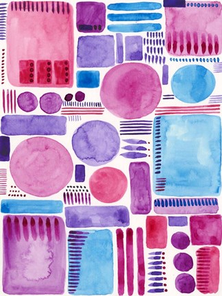 Framed Mod Shapes I Print