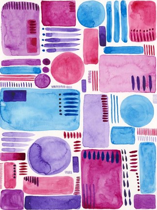 Framed Mod Shapes II Print