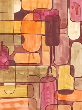 Framed Mod Sunset II Print