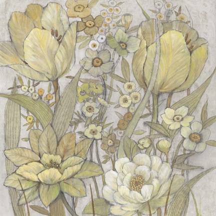 Framed Mix Floral I Print