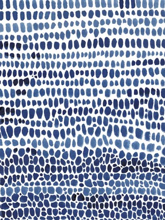 Framed Blue Progression II Print