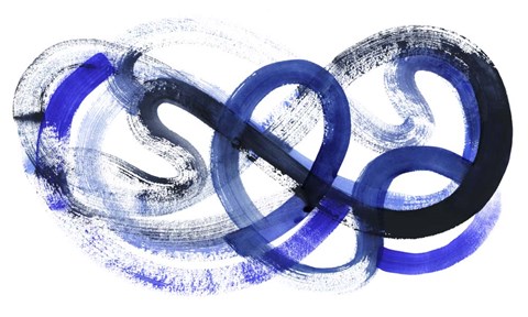 Framed Blue Kinesis II Print