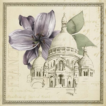 Framed Paris Ephemera III Print