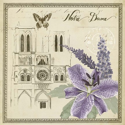 Framed Paris Ephemera V Print