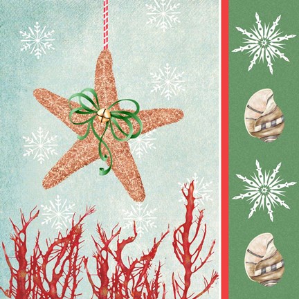 Framed Christmas Coastal III Print