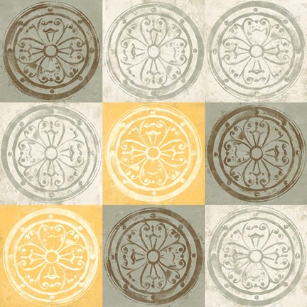 Framed Yellow Squared I Print