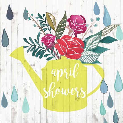 Framed April Showers &amp; May Flowers I Print