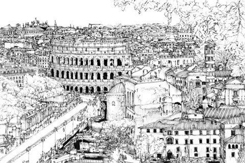 Framed Tour of Europe III Print