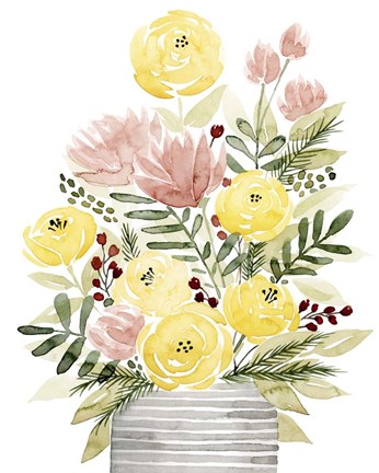 Framed Blush Bouquet II Print