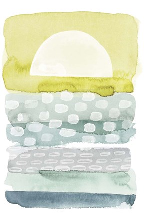 Framed Sunrise Sea II Print