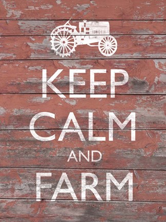 Framed Keep Calm &amp; Farm II Print