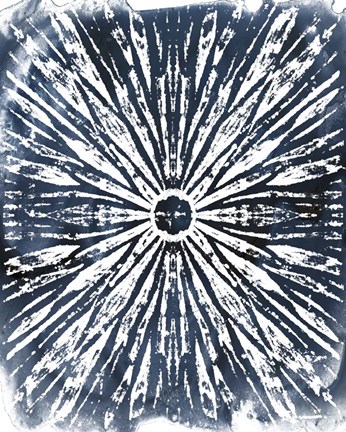 Framed Indigo Ink Motif I Print