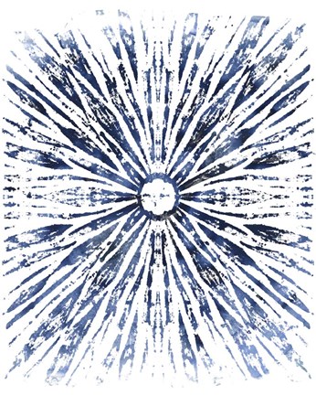 Framed Indigo Ink Motif VIII Print