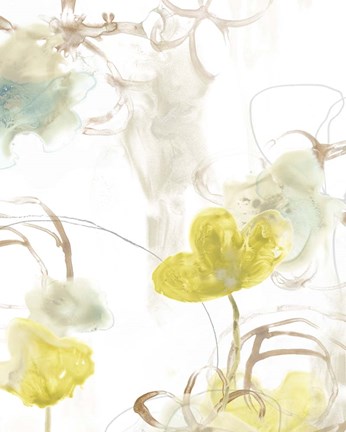 Framed Floral Arc I Print