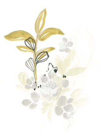 Framed Minimalist Garden I Print