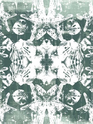 Framed Sea Green Kaleidoscope III Print