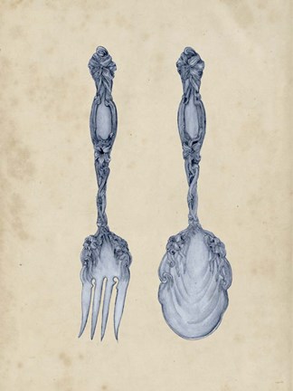 Framed Antique Utensils II Print