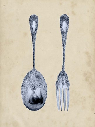 Framed Antique Utensils III Print