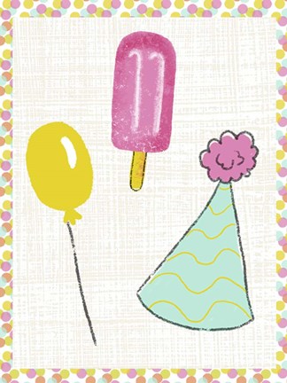 Framed Pop Party I Print