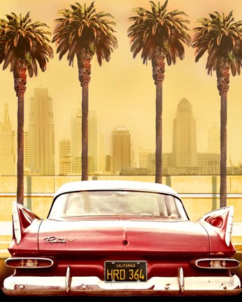 Framed Plymouth Savoy With Palms Print