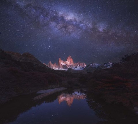 Framed Patagonia Autumn Night Print