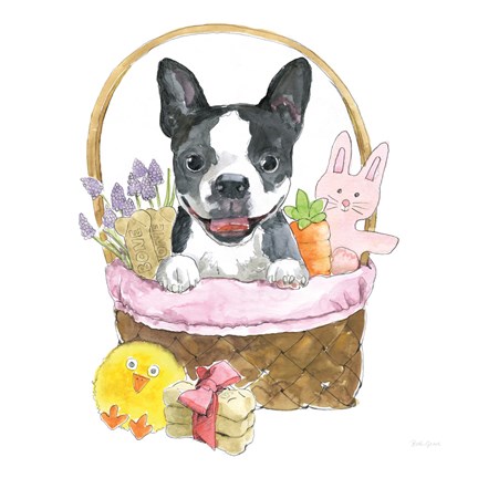 Framed Easter Pups VII Print