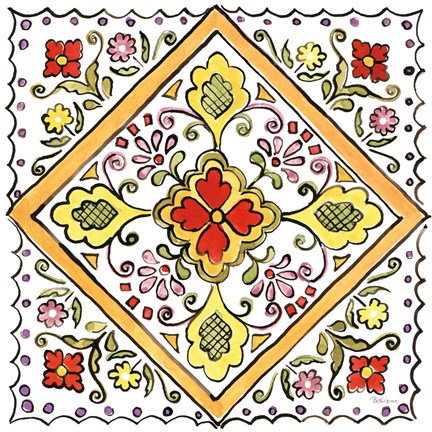 Framed Sunny Bouquets V Print