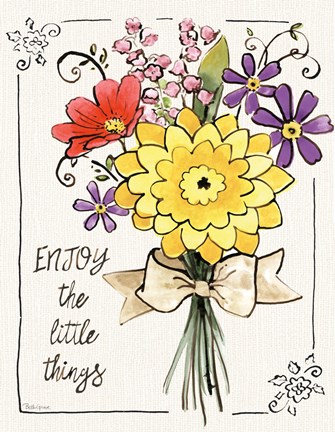 Framed Sunny Bouquets IV Print