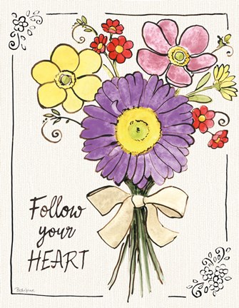Framed Sunny Bouquets II Print