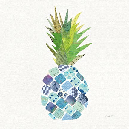 Framed Tropical Fun Pineapple II Print
