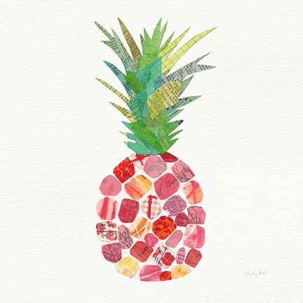 Framed Tropical Fun Pineapple I Print