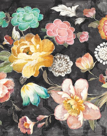 Framed Garden of Delight Black III Print