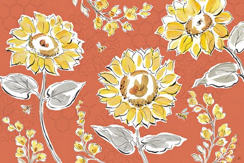 Framed Bee Happy I Spice Print