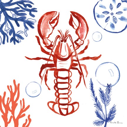 Framed Coastal Jewels VI Print