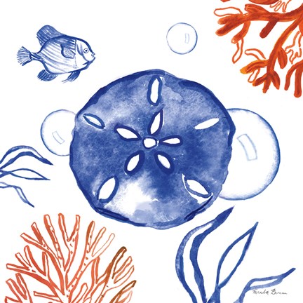 Framed Coastal Jewels IV Print