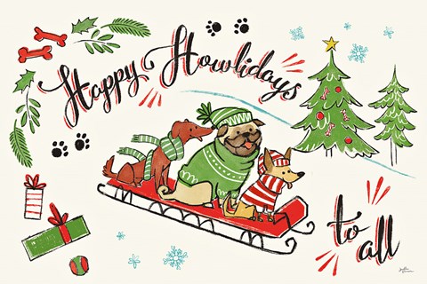 Framed Winter Wooferland I Print