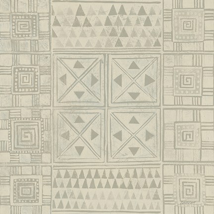 Framed Geometric Tone on Tone II Dark Print