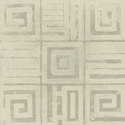 Framed Geometric Tone on Tone III Dark Print