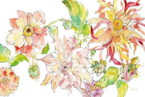 Framed Dahlia Delight of the Day I Print