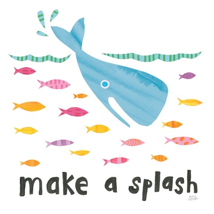 Framed Ocean Splash I Print