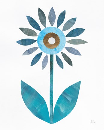 Framed Retro Blooms III Print