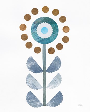 Framed Retro Blooms II Print