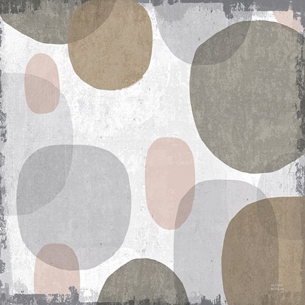 Framed Pastel Drips I Print