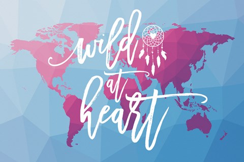 Framed Geo Map Boho I Print