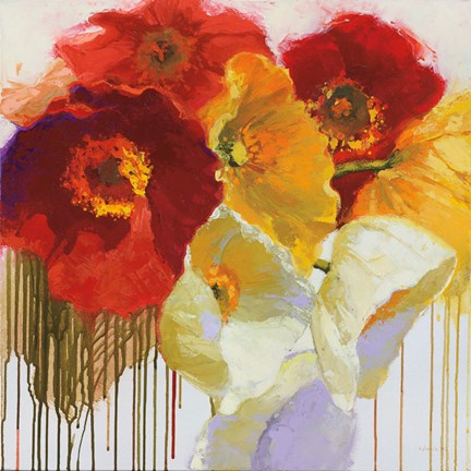 Framed Red and Yellow Sensations Print