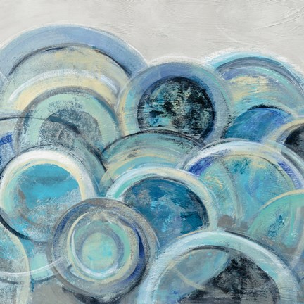 Framed Variation Blue Grey III Print